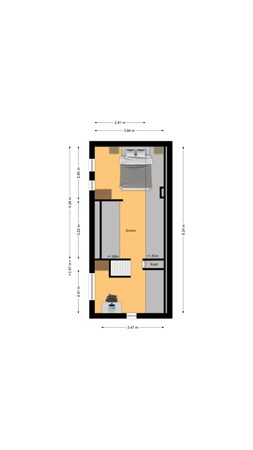 Plattegrond - Linderflier 39a, 7681 ZK Vroomshoop - Eerste verdieping.jpg